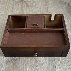 Wooden Desk Organizer with Drawer